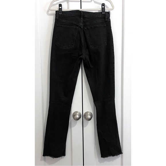 Abercrombie Skinny High Rise Front Seam Split Hem Jeans in Black - Size 28 - Picture 2 of 3